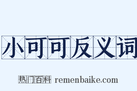 小可可反义词是什么意思的图片